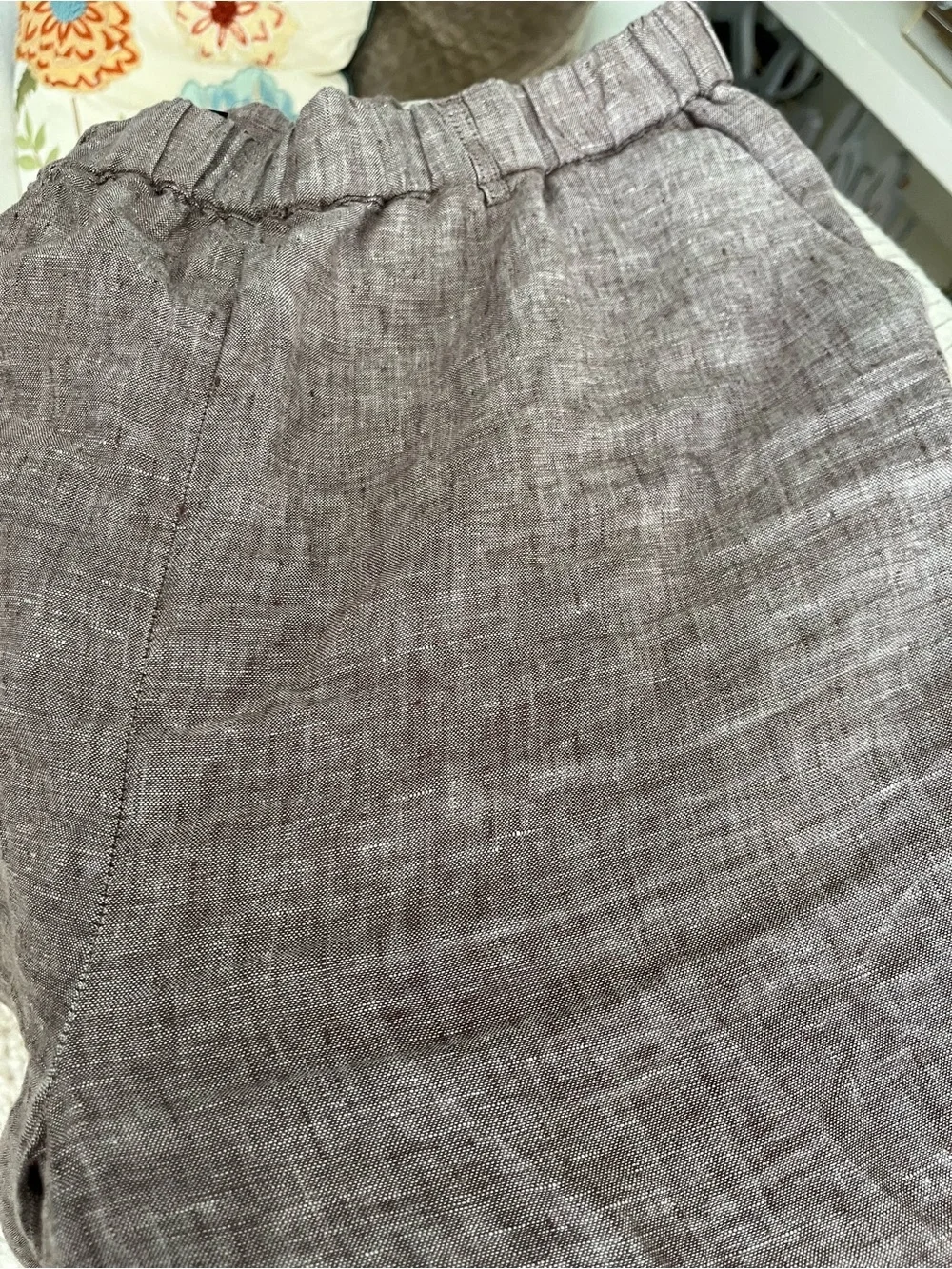 Quince Women's Linen pants in light brownish